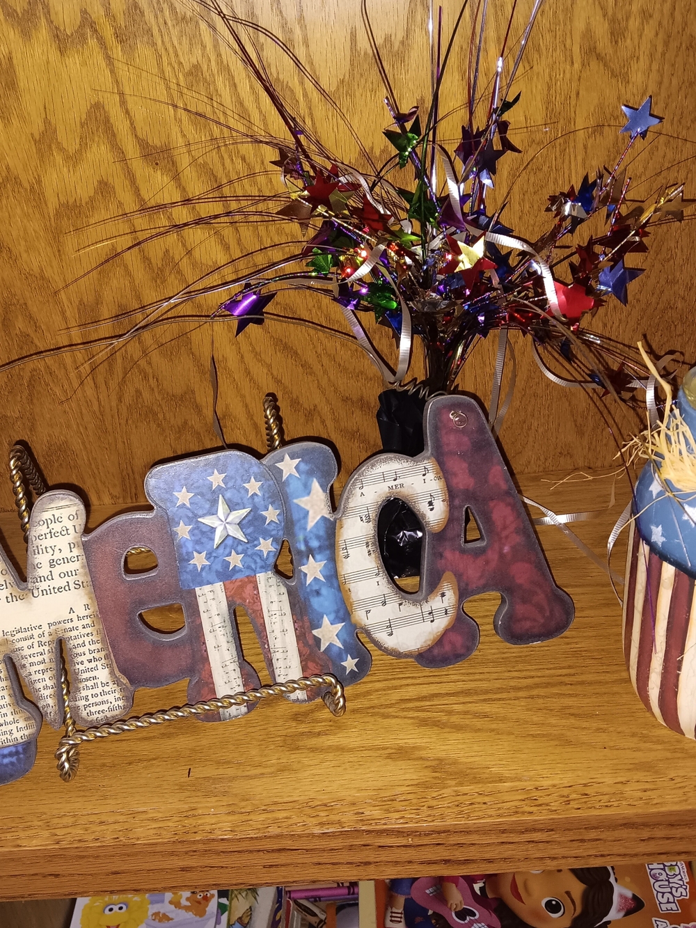 Three Piece Patriotic Decor Set